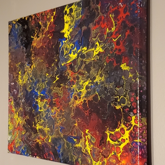 Acrylic Fluid Art on Canvas - Picture 2 of 3